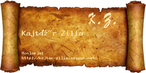 Kajtár Zilia névjegykártya